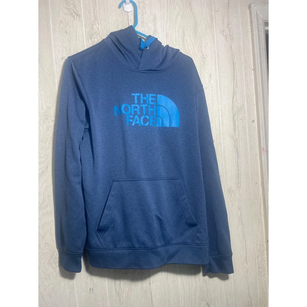 THE NORTH FACE blue cotton blend Hoodie Sweatshirt Men's L